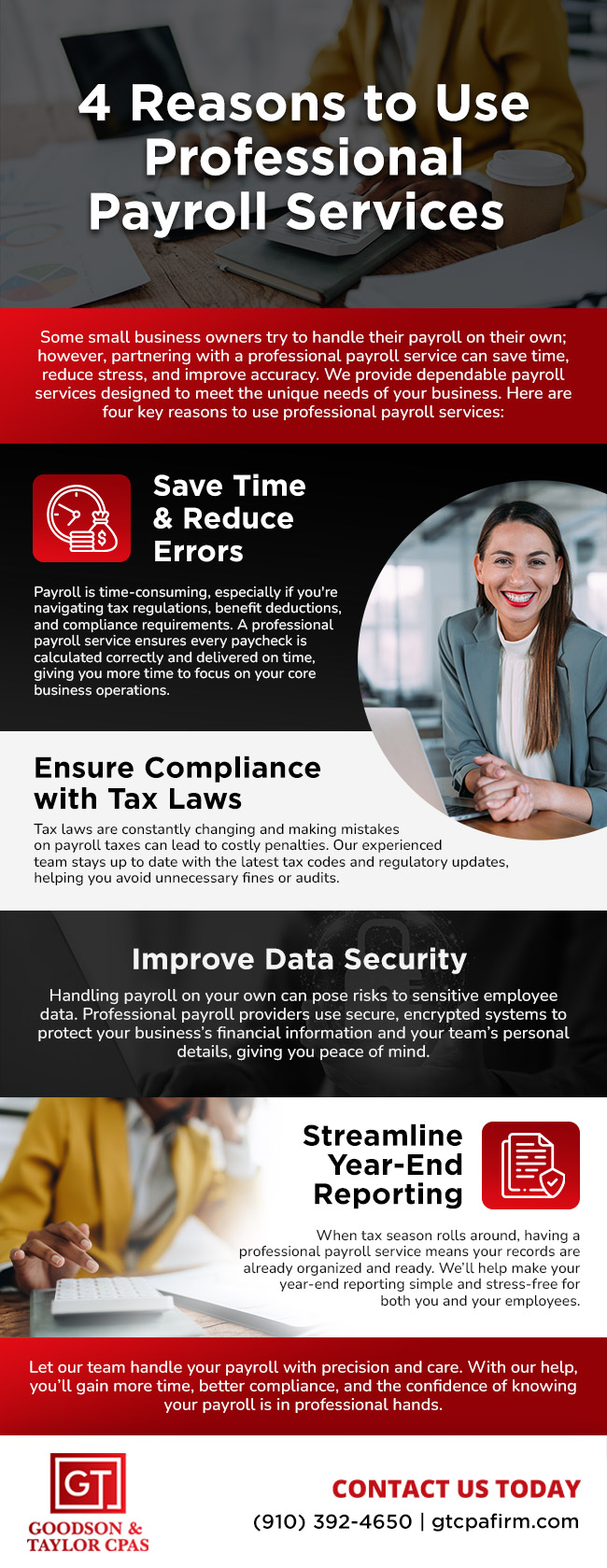 4 Reasons to Use Professional Payroll Services [infographic]